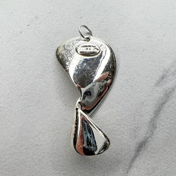 Chico's Silver Tone Twist Upcycled Pendant - Picture 4 of 5